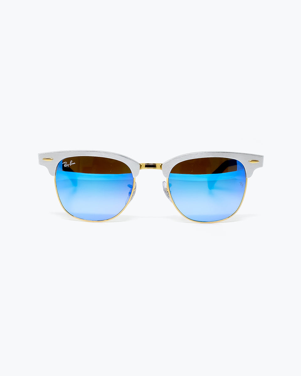 Ray ban cheap clubmaster aluminum silver